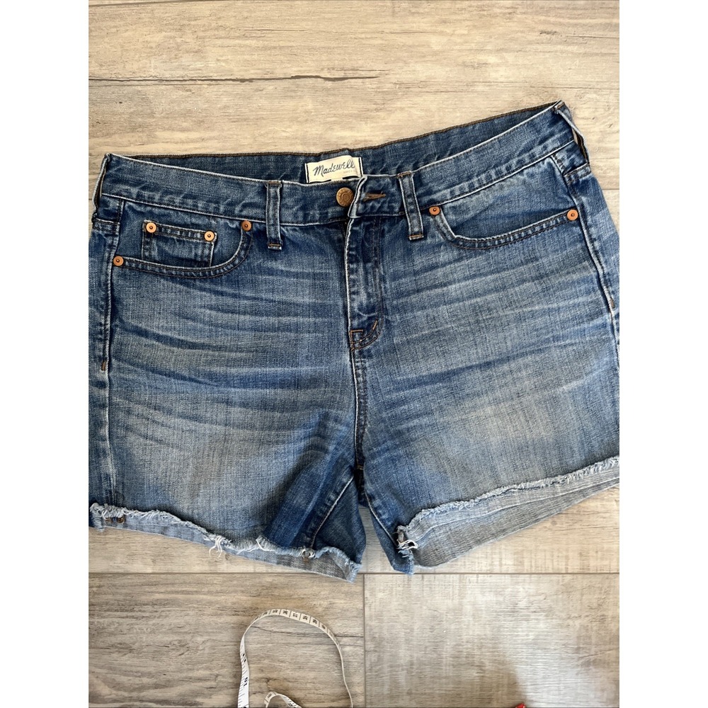 Madewell The Perfect Jean Shorts Cutoffs Blue Denim High Rise Size 30